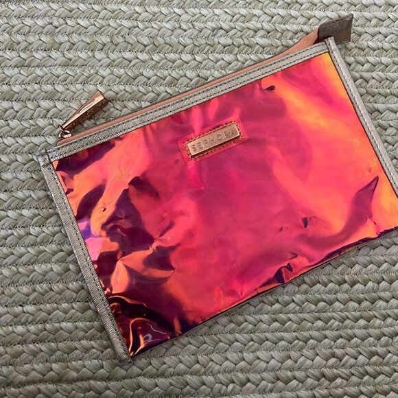 Sephora Handbags - Sephora irradescent bag makeup bag zip up women’s